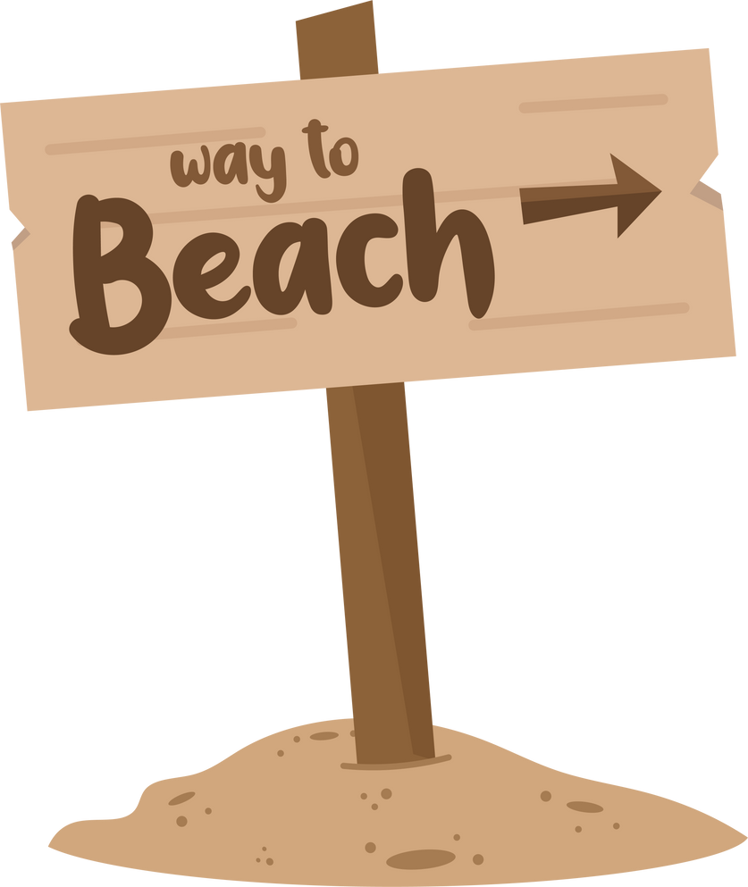 Beach Sign Summer Illustration